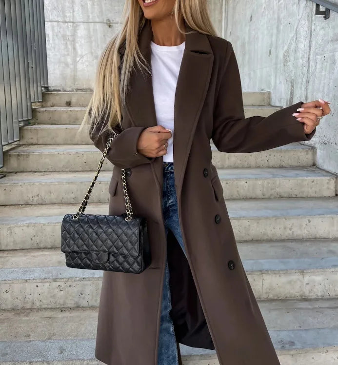Nicolai™ - Elegant Double-Breasted Wool Coat