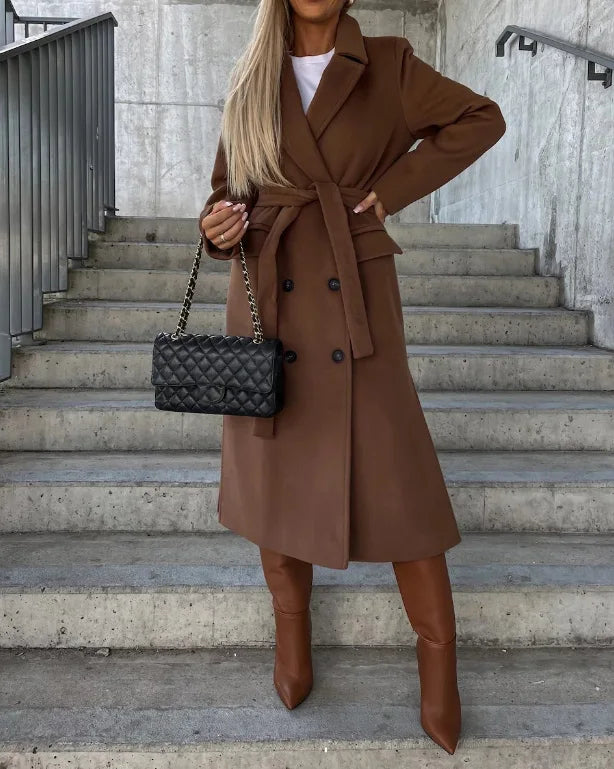 Nicolai™ - Elegant Double-Breasted Wool Coat