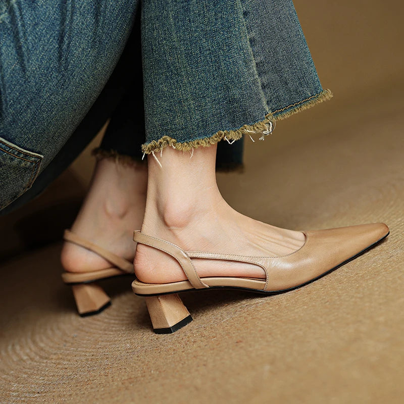 Sylvie Leather Heels