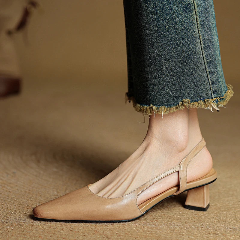 Sylvie Leather Heels