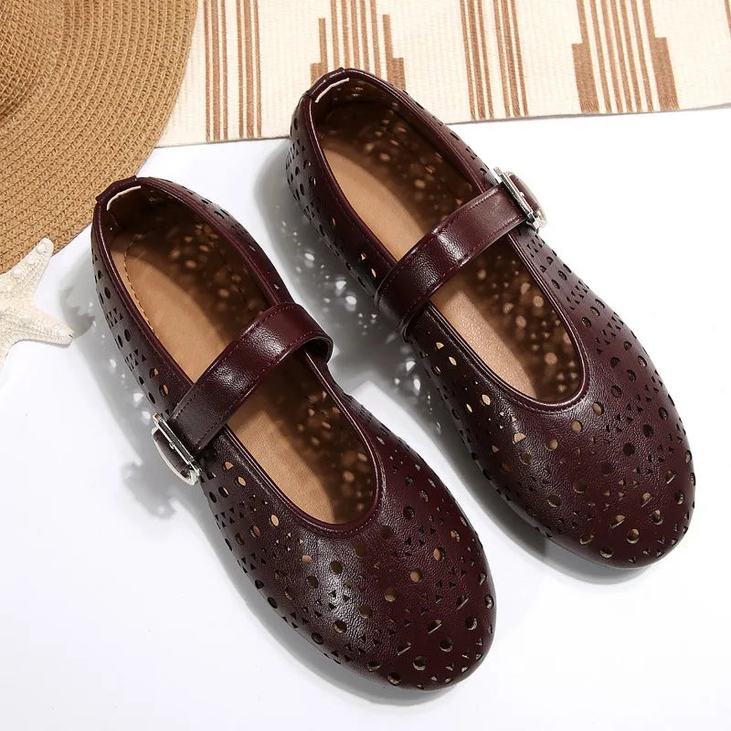 Aveline Leather Flats