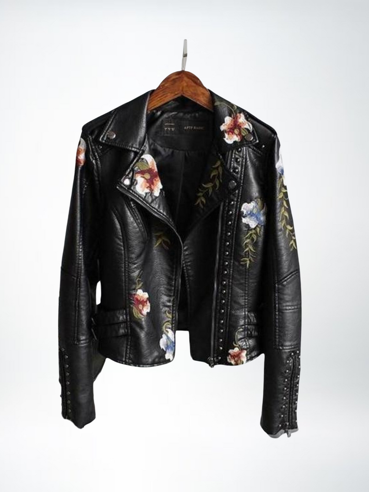 Rose™ - Ladies Floral Leather Jacket