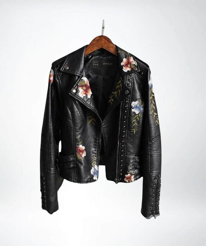 Rose™ - Ladies Floral Leather Jacket