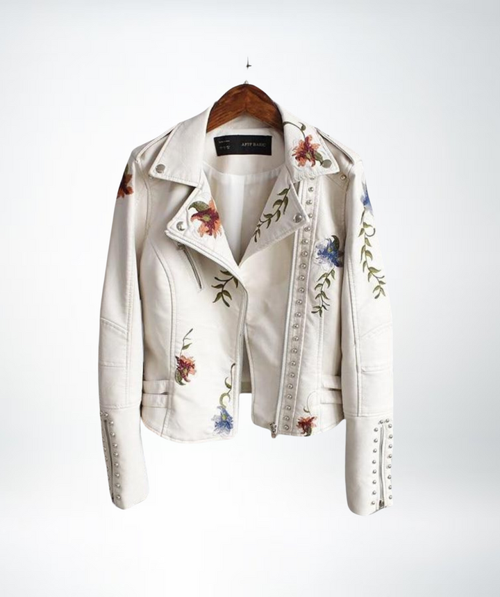 Rose™ - Ladies Floral Leather Jacket