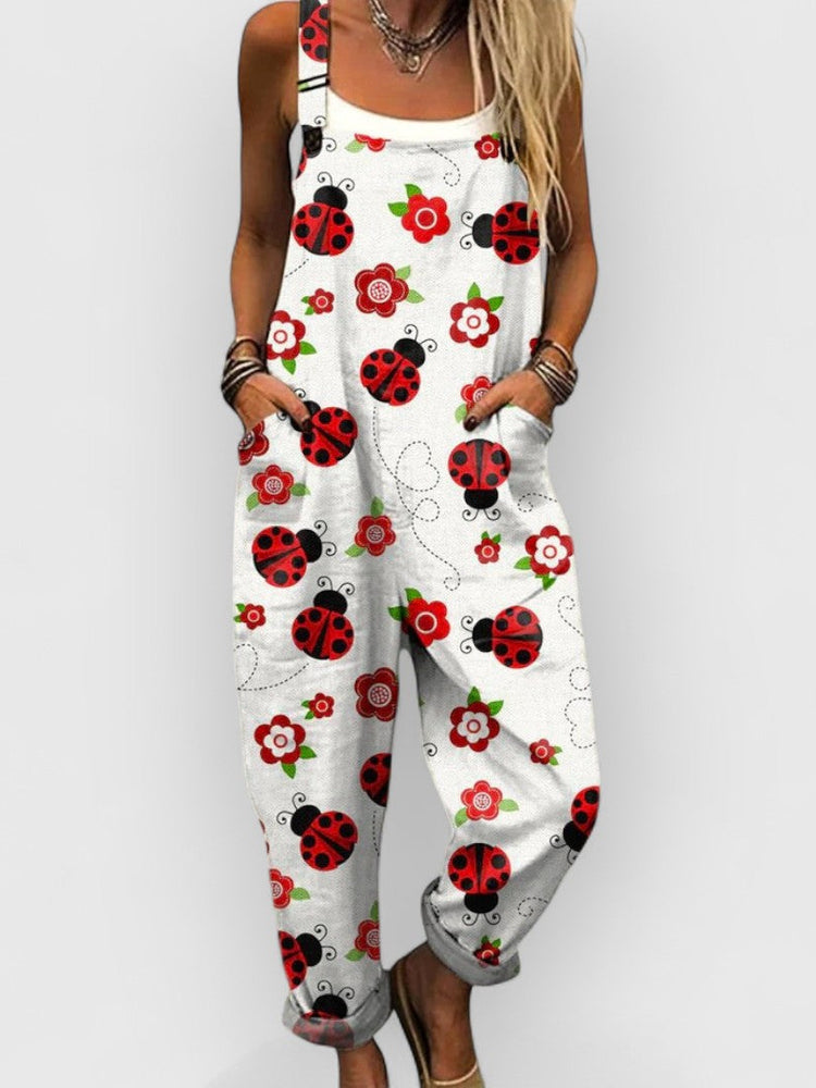 Evelyn | Handcrafted vintage floral jumpsuit for a unique look