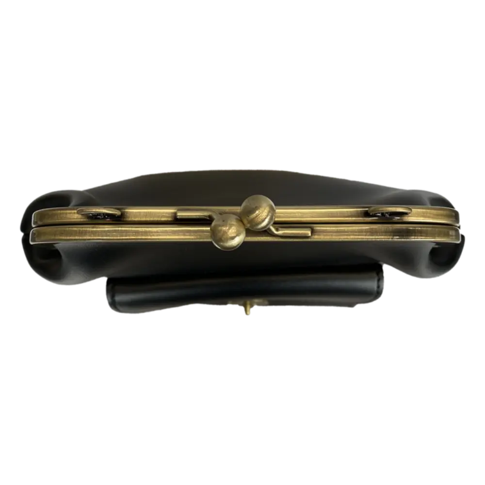 Anna - Chic Leather Bag with Kiss-Lock Closure