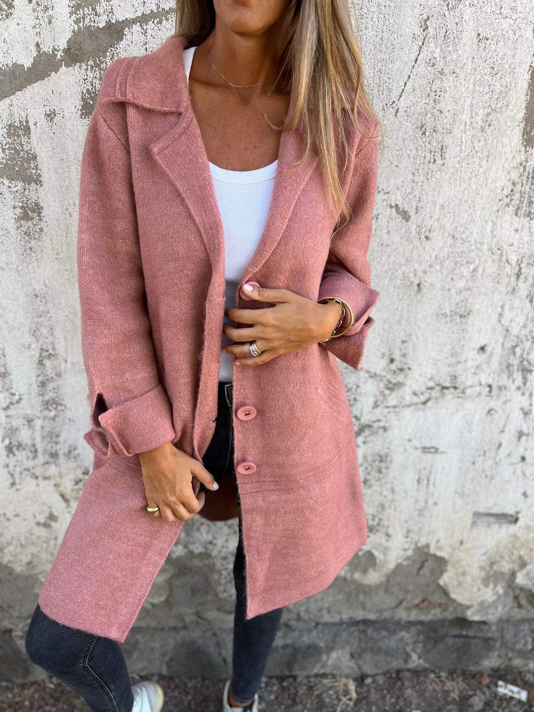 Brianna™ - Long Knit Coat