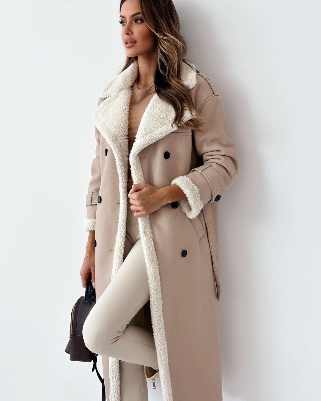 Beatrix™ - Borg Collar Long Coat