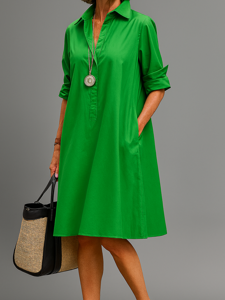 Beah – Elegant Midi Dress with Timeless Charm