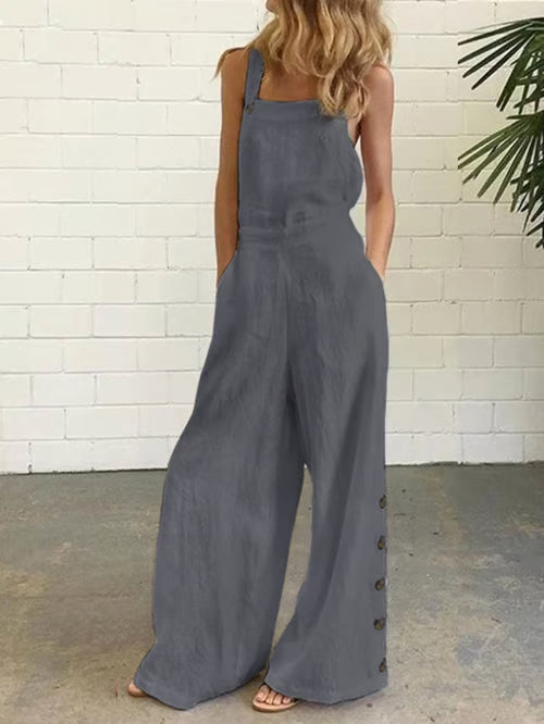 Sofía | Long Linen Jumpsuit