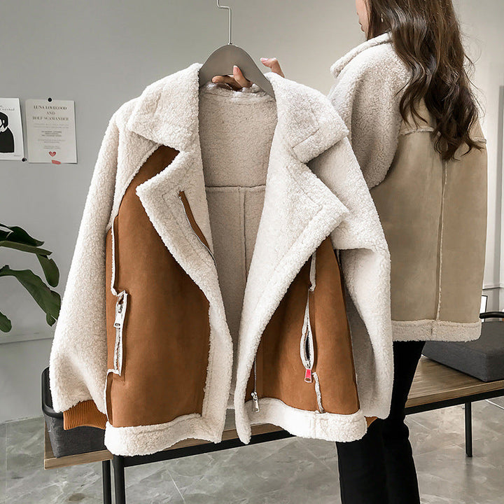Lana™ - Stylish Faux Shearling Zip-Up Jacket